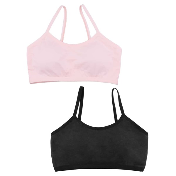 

Girls 2pack Solid Bralette, Multicolor