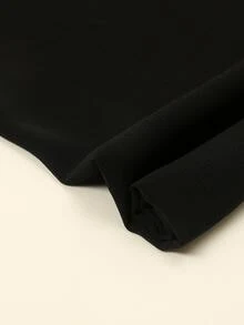 1pc Women's Solid Color Scarf With Natural Wrinkle Design, Popular Daily Accessory - Black - View 3