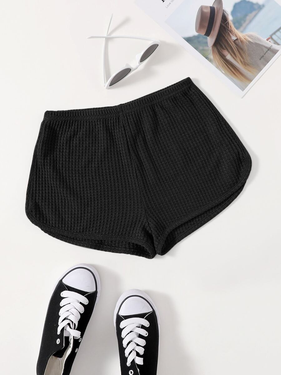 Muchica Quần short màu trơn Giải trí - màu đen - Xem 1