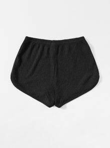 Muchica Quần short màu trơn Giải trí - màu đen - Xem 2