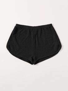 Muchica Quần short màu trơn Giải trí - màu đen - Xem 3