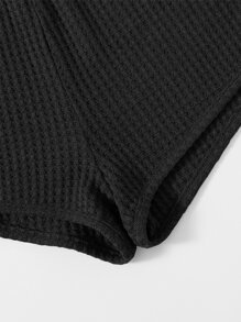 Muchica Quần short màu trơn Giải trí - màu đen - Xem 4