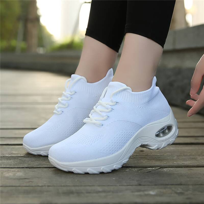 

Lace Up Front Sneakers, White