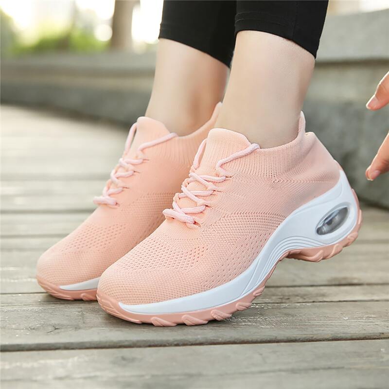 

Lace Up Front Sneakers, Pink