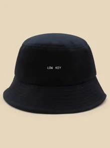 Letter Graphic Bucket Hat Casual