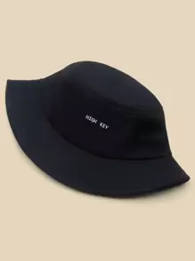 Mũ xô đồ họa chữ cái - màu đen - Xem 3