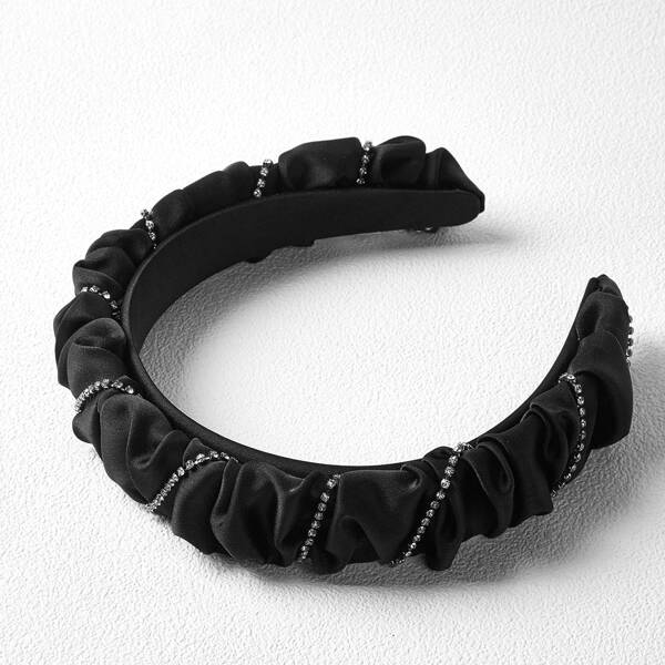 

RHINESTONE DETAIL HAIR HOOP, Black