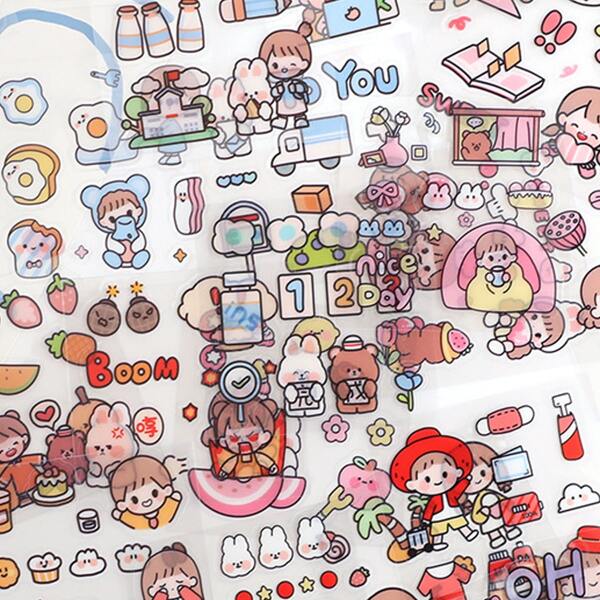 

1pack Cartoon Graphic Random Sticker, Multicolor