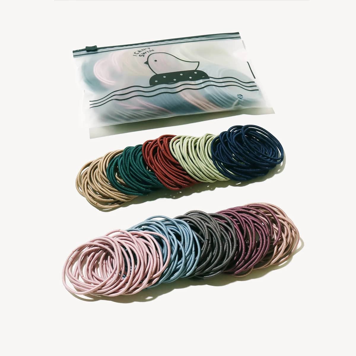 

200pcs Solid Hair Tie, Multicolor