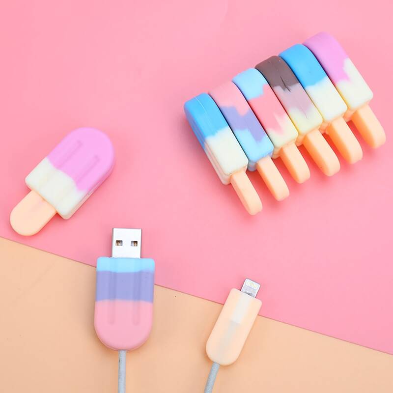

1pc Random Ice Cream Shaped Date Cable Protection, Multicolor