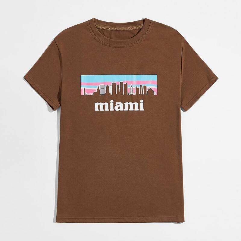 

Guys Letter Tee, Coffee brown