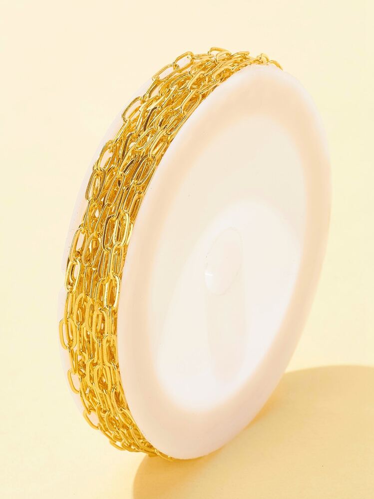 Stiesy 16 voet/5 M 304 roestvrij staal Paperclip kettingen Link Bulks met spoel gesoldeerd Golden Plated getrokken verlengde kabelkettingen voor ketting armband maken en Hanbang riem decoraties