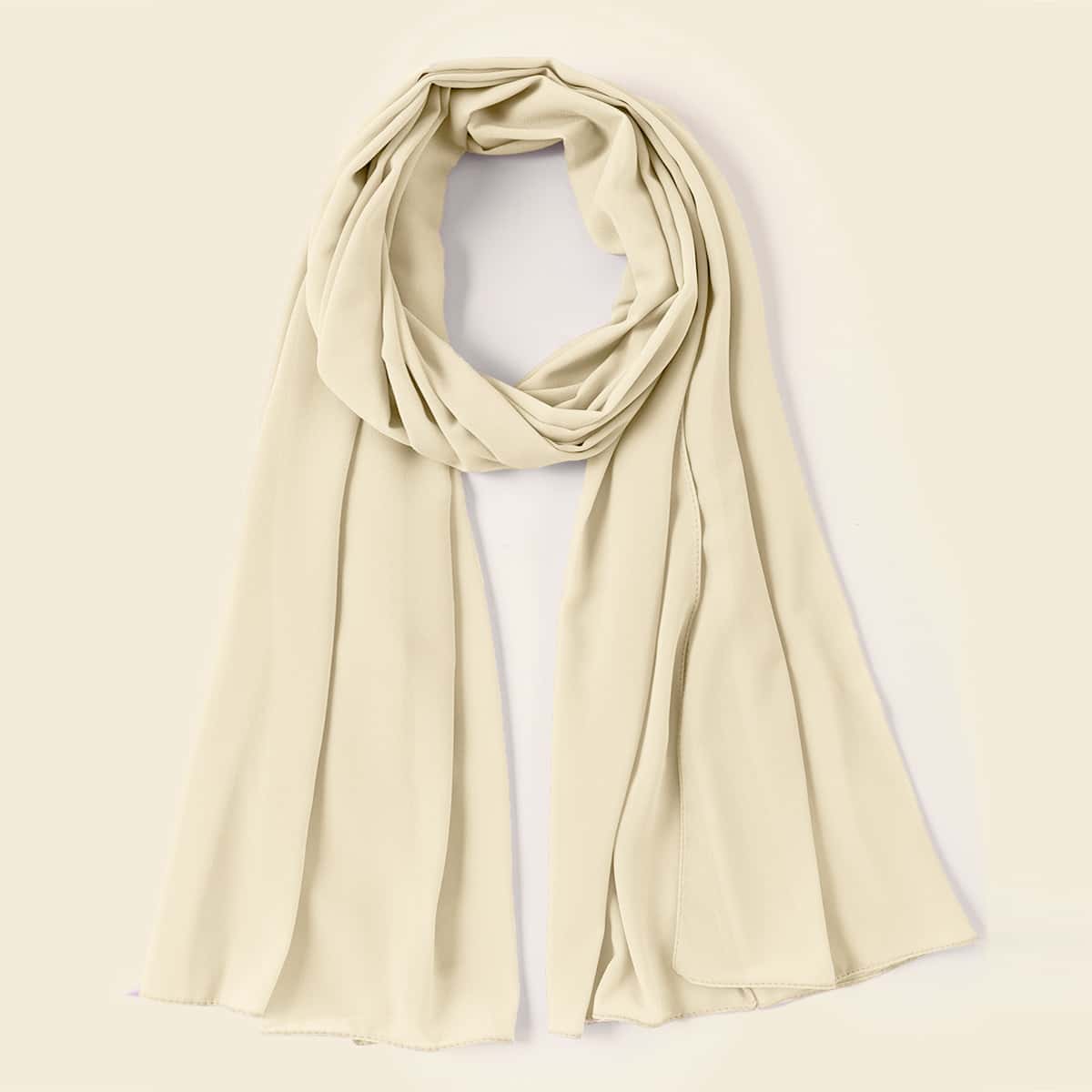 

Minimalist Solid Scarf, Beige