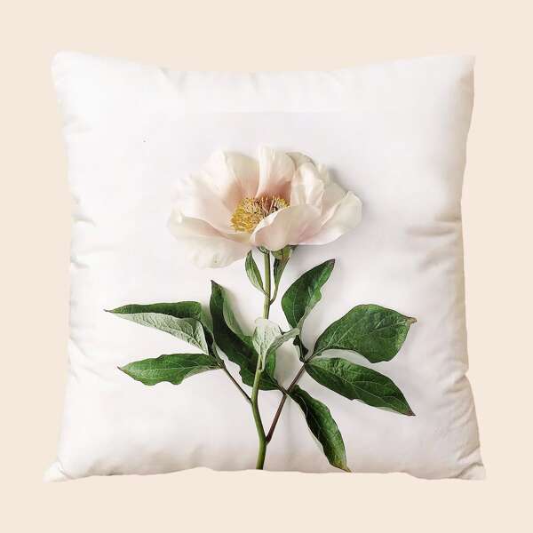 

Flower Print Cushion Cover Without Filler, Multicolor