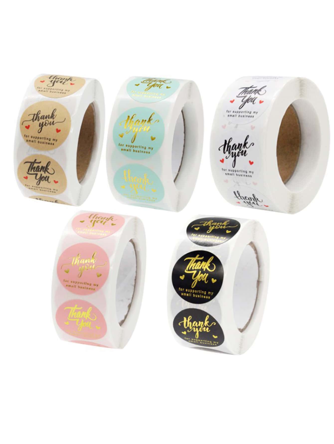 5rolls Slogan Graphic Sticker - Multicolor - View 1