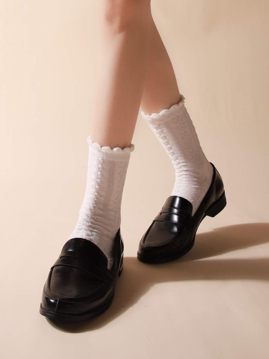 Vớ thuyền viên rắn - trắng - Xem 1