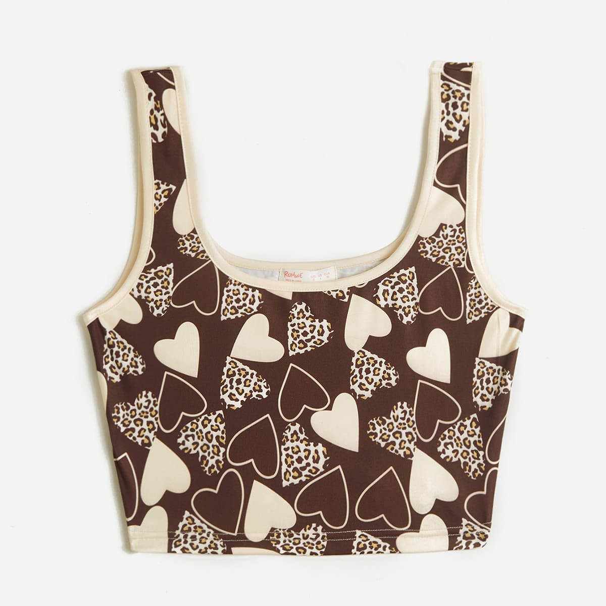 

Heart Leopard Graphic Tank Top, Multicolor