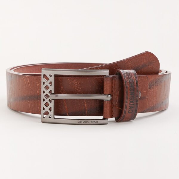 

Men PU Buckle Belt, Brown
