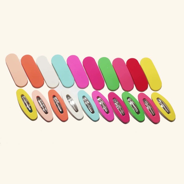 

20pcs Toddler Girls Solid Hair Clip, Multicolor