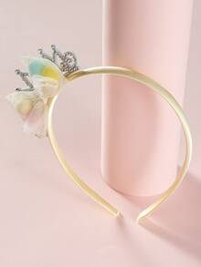 Băng đô trang trí nơ & vương miện cho bé gái - Nhiều màu - Xem 2