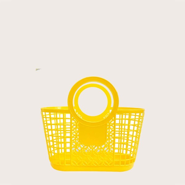 

Girls Cut Out Top Handle Bag, Yellow