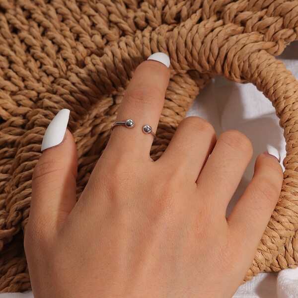 

Round Ball Decor Ring, Silver