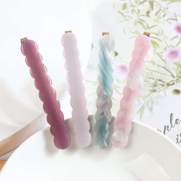 

4pcs Toddler Girls Bobby Pin, Multicolor