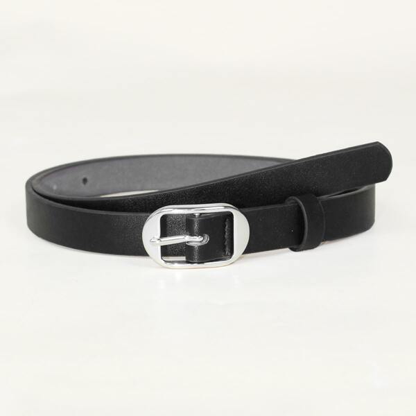 

Kids Solid Buckle Belt, Black