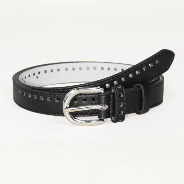 

Kids Solid Buckle Belt, Black