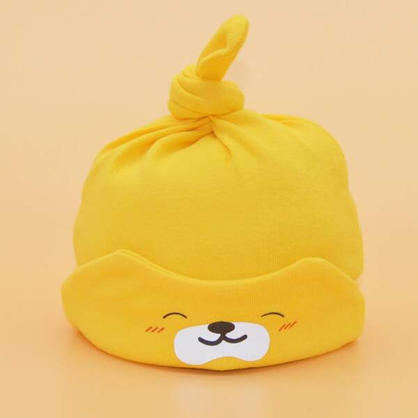 

Baby Cartoon Graphic Hat, Yellow