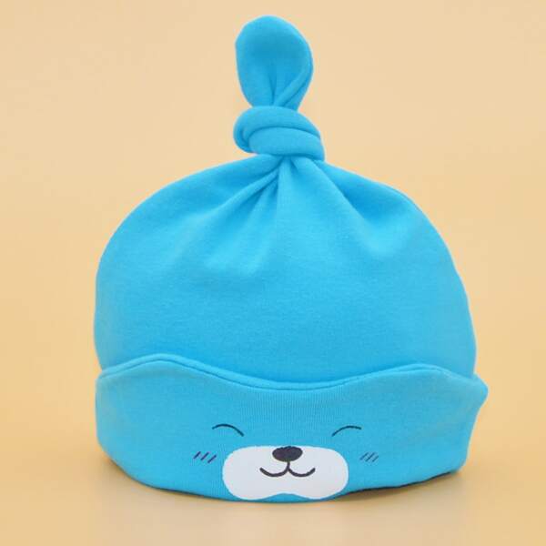 

Baby Cartoon Graphic Hat, Blue