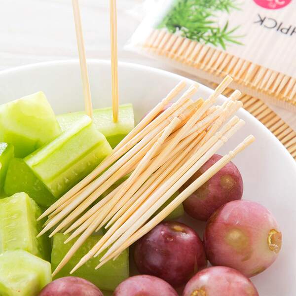 

200pcs Disposable Fruit Stick, Khaki