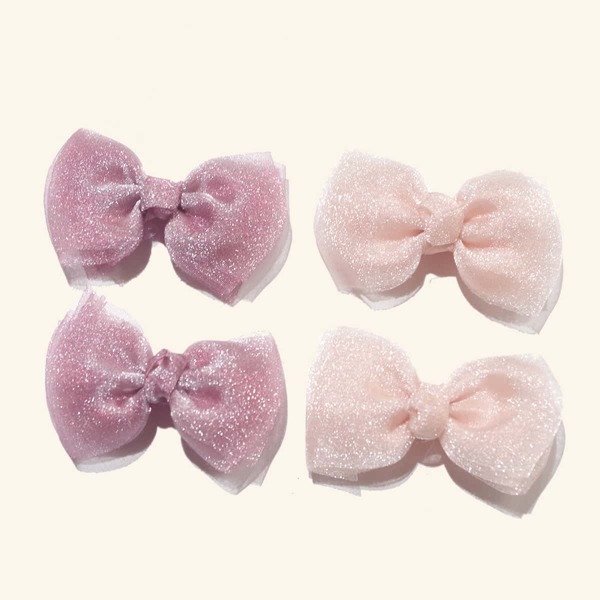 

2pairs Toddler Girls Bow Hair Clips, Multicolor
