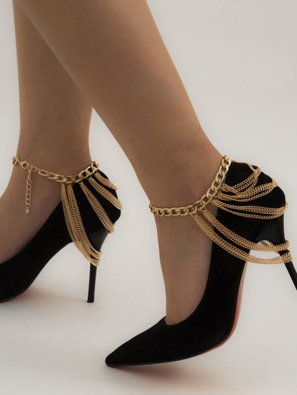 1pc Layered Chain Anklet