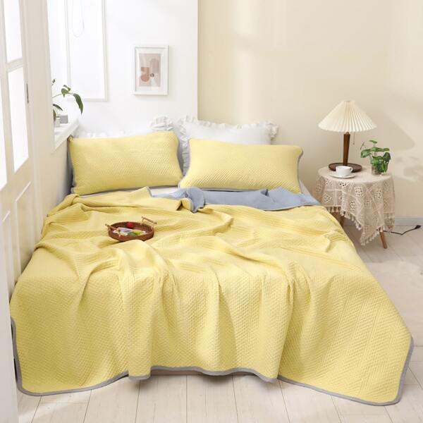 

1pc Solid Color Blanket, Yellow