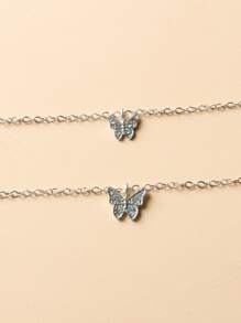 Collar De Mariposa En Capas Con Decoración
