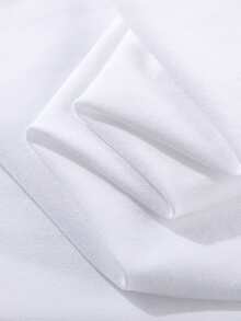 男士字母和圖案T恤 - 白色 - 查看 3