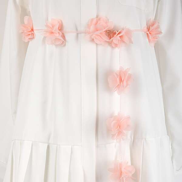 

Fabric Flower Decor Belt, Pink