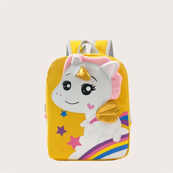 

Girls Cartoon Design Backpack, Yellow