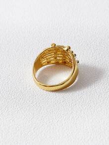 MOTF PREMIUM Nhẫn Hai âm Trang trí hạt - Vàng - Xem 5