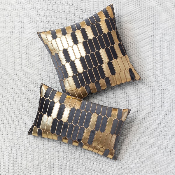 

1pc Geometric Pattern Cushion Cover Without Filler, Multicolor