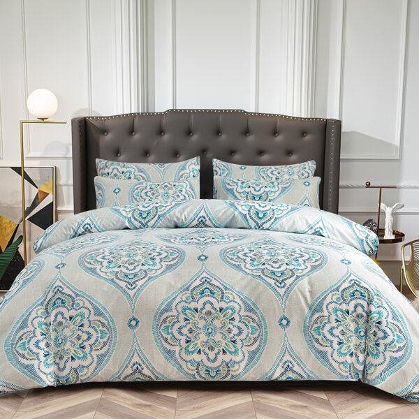 

Graphic Print Duvet Cover Set Without Filler, Multicolor