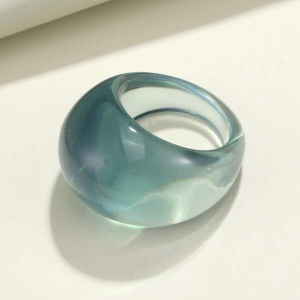 

1pc Chunky Ring, Green
