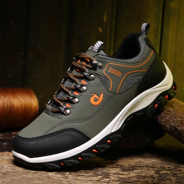 

Men Letter Graphic Lace-up Front Sneakers, Army green