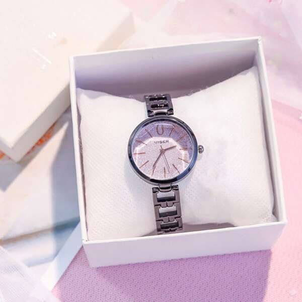 

Starry Sky Dial Round Pointer Quartz Watch