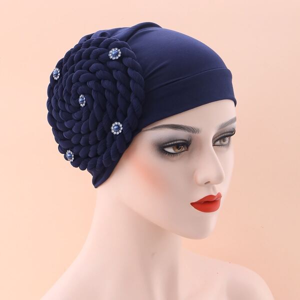 

Braided Head Wrap, Navy blue