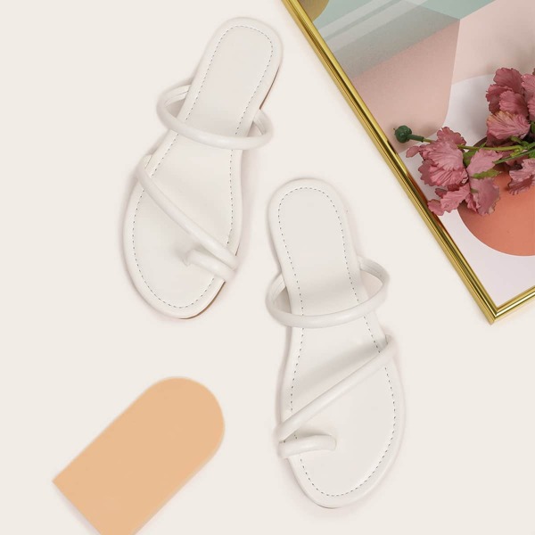 

Minimalist Thong Sandals, White