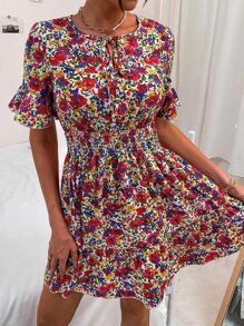 Đầm Viên lá sen Hoa Boho - Nhiều màu - Xem 1