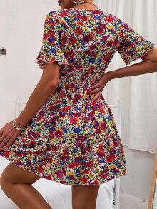 Đầm Viên lá sen Hoa Boho - Nhiều màu - Xem 2