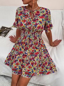 Đầm Viên lá sen Hoa Boho - Nhiều màu - Xem 4